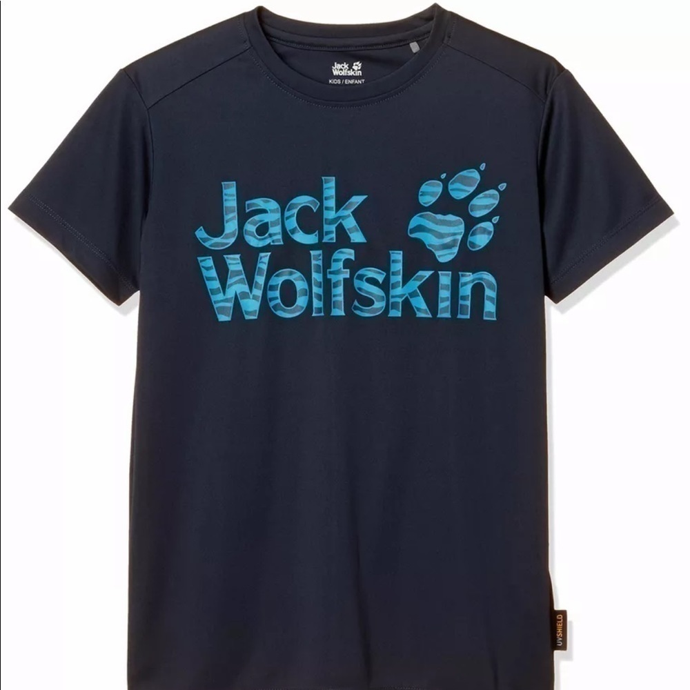 COPY - Boys Black Jack Wolfskin shirt Size 4T-5T UV Shield UPF 50+